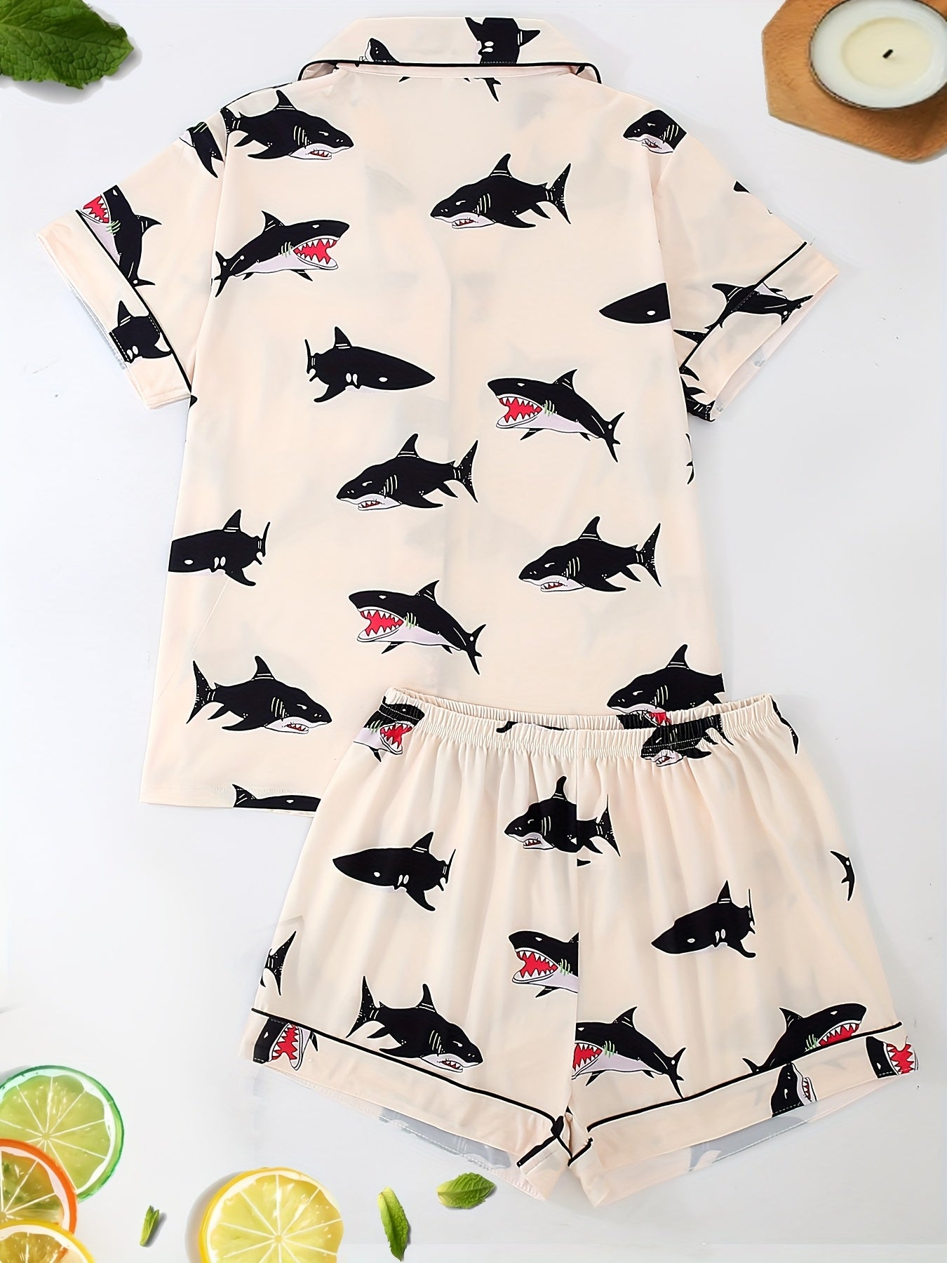 2025 New 2pcs Set Of Women'S Pajamas, Fashionable Carpus-style Pajamas, Sweet Printed Home Wear, Comfortable Pajamas